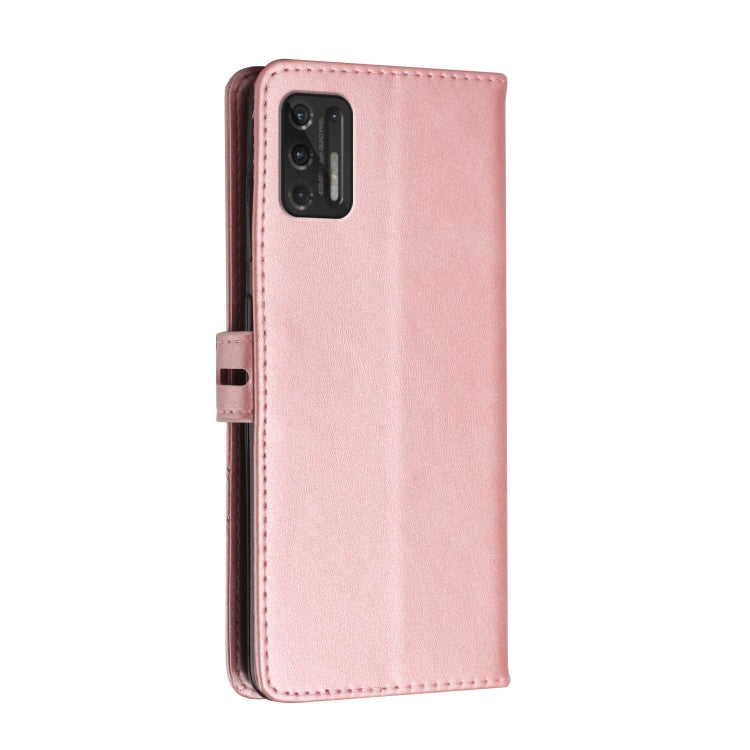 For Motorola Moto G Stylus 2021 Stitching Style 2-Color Cow Texture Horizontal Flip PU Leather Case with Holder & Card Slot & Lanyard