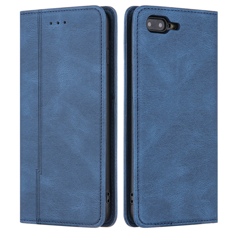 Skin Feel Pressure Line Magnetic Horizontal Flip Leather Case with Holder & Card Slot & Wallet & Photo Frame For iPhone 6 / 6s