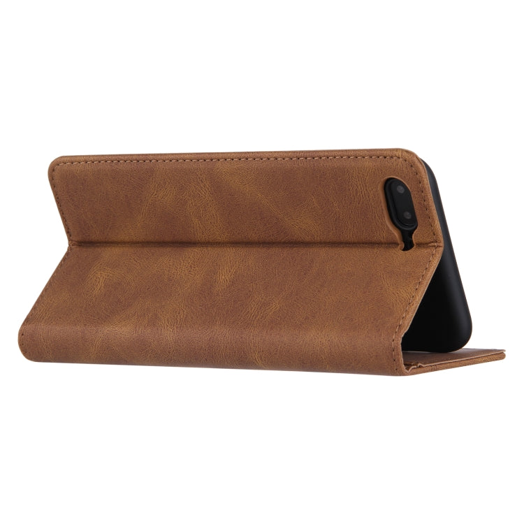 Skin Feel Pressure Line Magnetic Horizontal Flip Leather Case with Holder & Card Slot & Wallet & Photo Frame For iPhone 6 / 6s