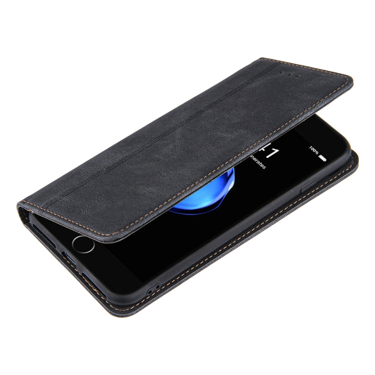 Skin Feel Pressure Line Magnetic Horizontal Flip Leather Case with Holder & Card Slot & Wallet & Photo Frame For iPhone 6 / 6s