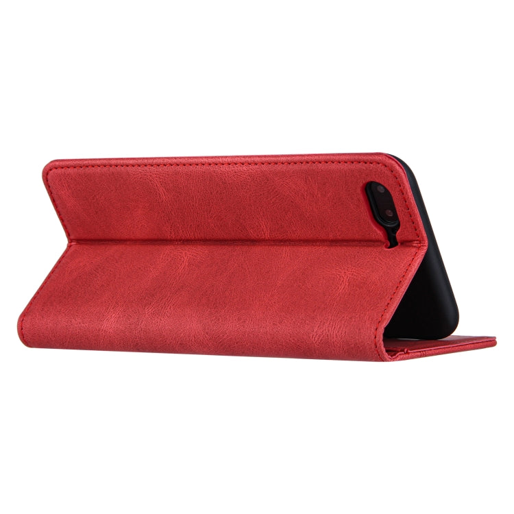 Skin Feel Pressure Line Magnetic Horizontal Flip Leather Case with Holder & Card Slot & Wallet & Photo Frame For iPhone 7 / 8 / SE(2020)