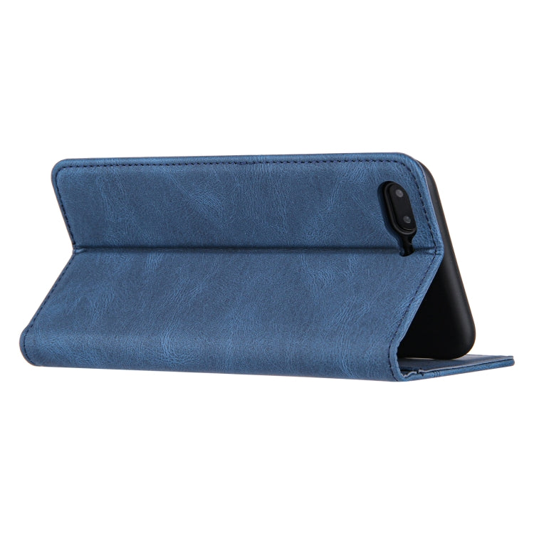 Skin Feel Pressure Line Magnetic Horizontal Flip Leather Case with Holder & Card Slot & Wallet & Photo Frame For iPhone 7 Plus / 8 Plus