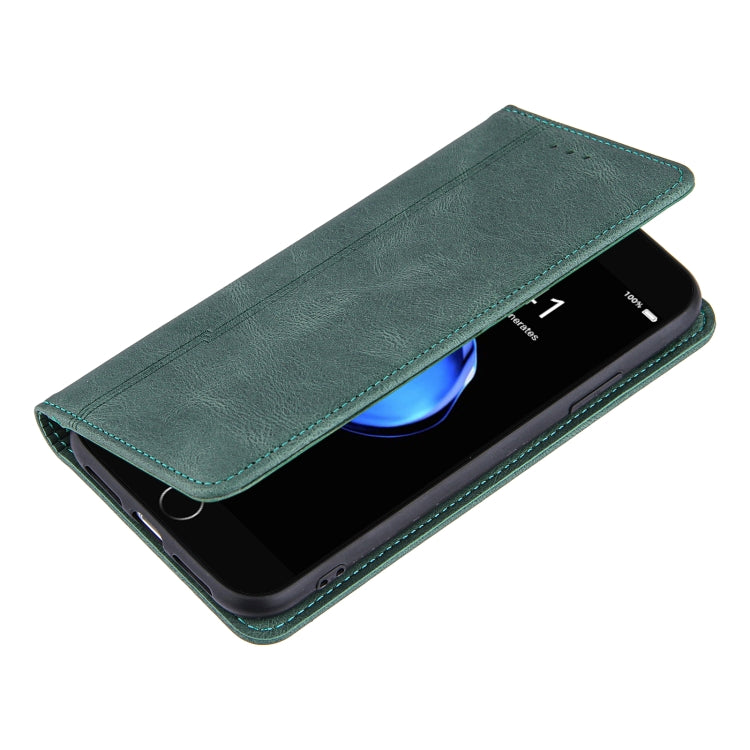 For iPhone X / XS Skin Feel Pressure Line Magnetic Horizontal Flip Leather Case with Holder & Card Slot & Wallet & Photo Frame
