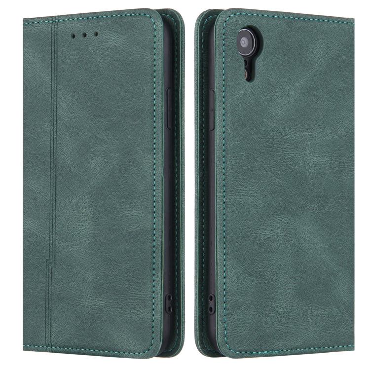 For iPhone XS Max Skin Feel Pressure Line Magnetic Horizontal Flip Leather Case with Holder & Card Slot & Wallet & Photo Frame