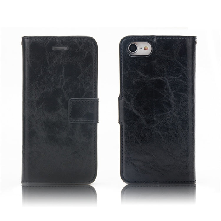 For iPhone SE 2022 / SE 2020 / 8 / 7 Crazy Horse Texture Detachable Magnetic Back Cover Horizontal Flip Leather Case with Holder & Card Slots & Photo Frame & Wallet