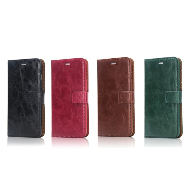 For iPhone SE 2022 / SE 2020 / 8 / 7 Crazy Horse Texture Detachable Magnetic Back Cover Horizontal Flip Leather Case with Holder & Card Slots & Photo Frame & Wallet