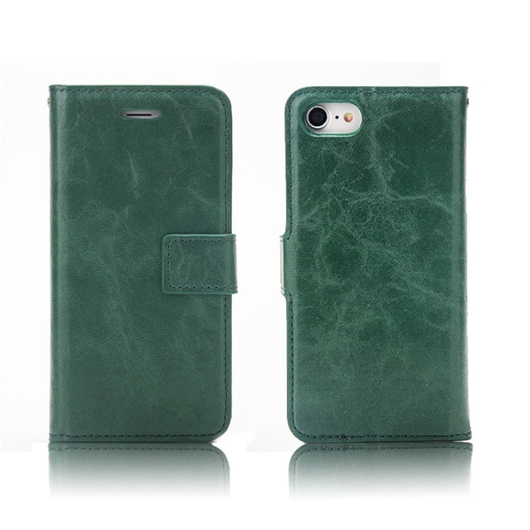 For iPhone SE 2022 / SE 2020 / 8 / 7 Crazy Horse Texture Detachable Magnetic Back Cover Horizontal Flip Leather Case with Holder & Card Slots & Photo Frame & Wallet