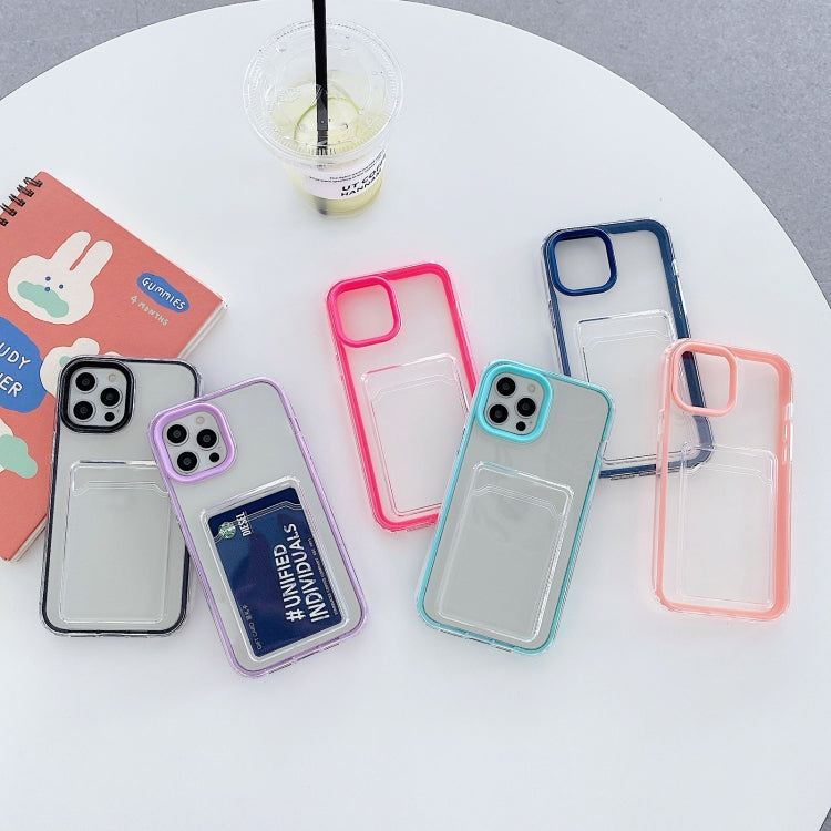 For iPhone 12 Pro Max Full-coverage 360 Clear PC + TPU Shockproof Protective Case with Card Slot