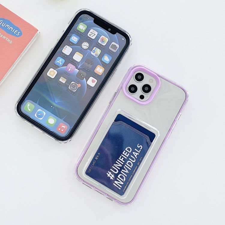 For iPhone 11 Pro Full-coverage 360 Clear PC + TPU Shockproof Protective Case with Card Slot