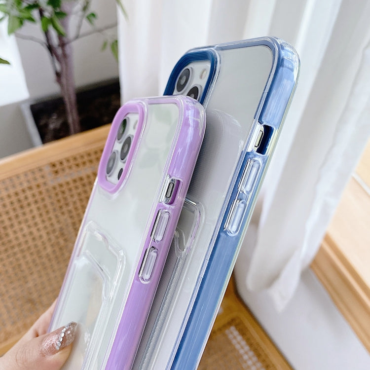 For iPhone 11 Pro Full-coverage 360 Clear PC + TPU Shockproof Protective Case with Card Slot