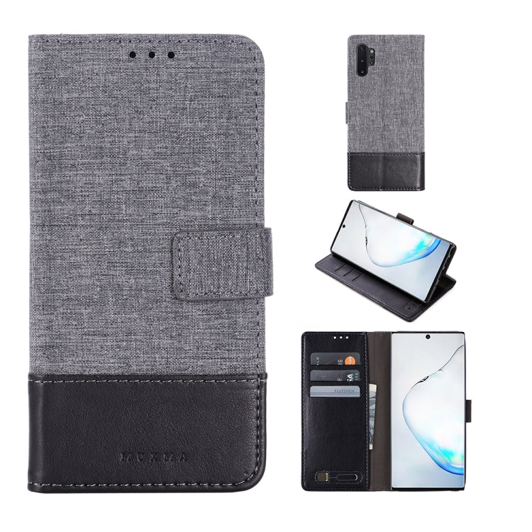 For Galaxy Note 10 Pro MUXMA MX102 Horizontal Flip Canvas Leather Case with Stand & Card Slot & Wallet Function