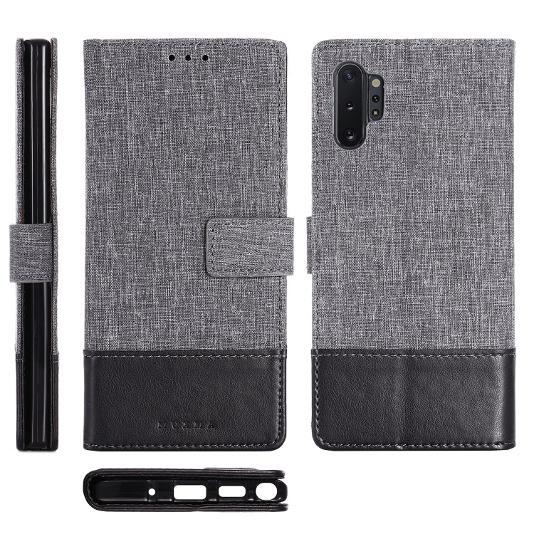 For Galaxy Note 10 Pro MUXMA MX102 Horizontal Flip Canvas Leather Case with Stand & Card Slot & Wallet Function