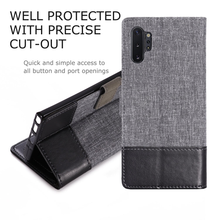 For Galaxy Note 10 Pro MUXMA MX102 Horizontal Flip Canvas Leather Case with Stand & Card Slot & Wallet Function