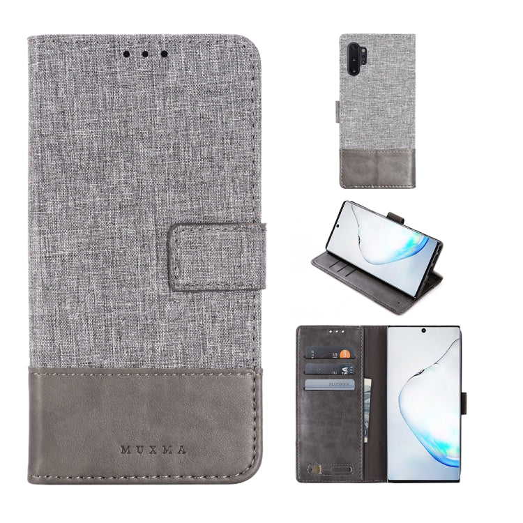 For Galaxy Note 10 Pro MUXMA MX102 Horizontal Flip Canvas Leather Case with Stand & Card Slot & Wallet Function