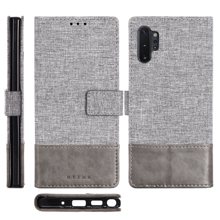 For Galaxy Note 10 Pro MUXMA MX102 Horizontal Flip Canvas Leather Case with Stand & Card Slot & Wallet Function