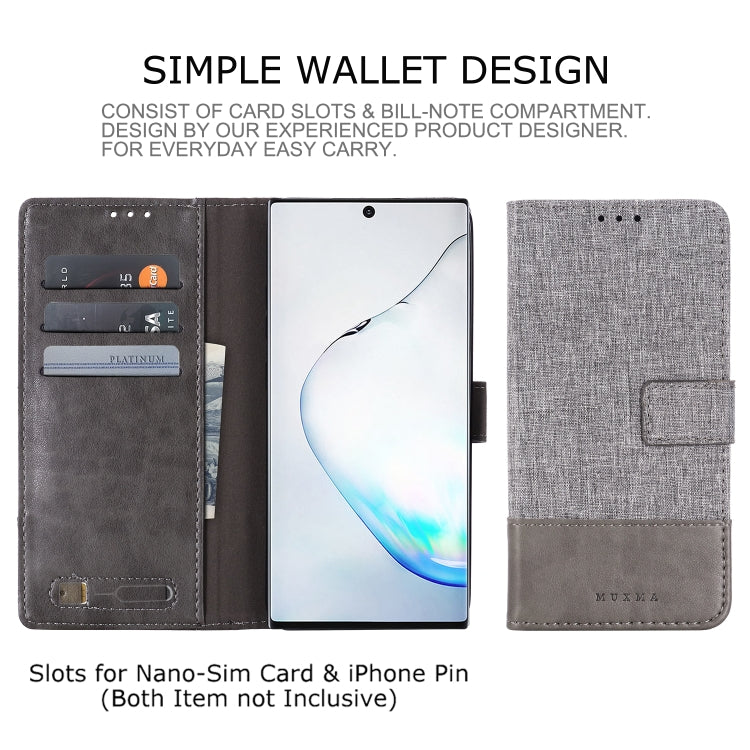 For Galaxy Note 10 Pro MUXMA MX102 Horizontal Flip Canvas Leather Case with Stand & Card Slot & Wallet Function