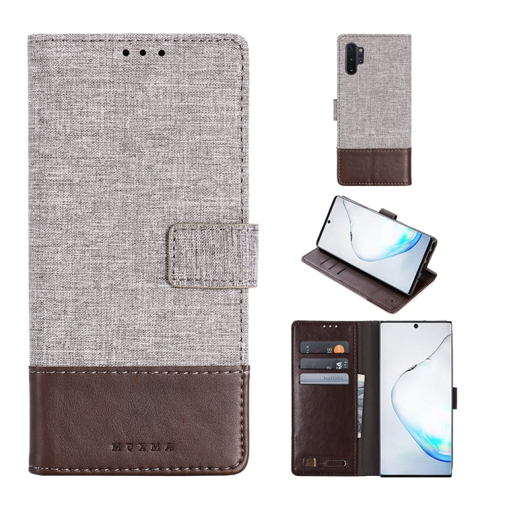 For Galaxy Note 10 Pro MUXMA MX102 Horizontal Flip Canvas Leather Case with Stand & Card Slot & Wallet Function