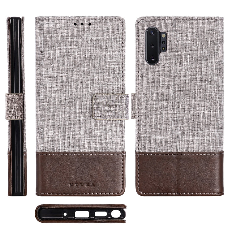 For Galaxy Note 10 Pro MUXMA MX102 Horizontal Flip Canvas Leather Case with Stand & Card Slot & Wallet Function