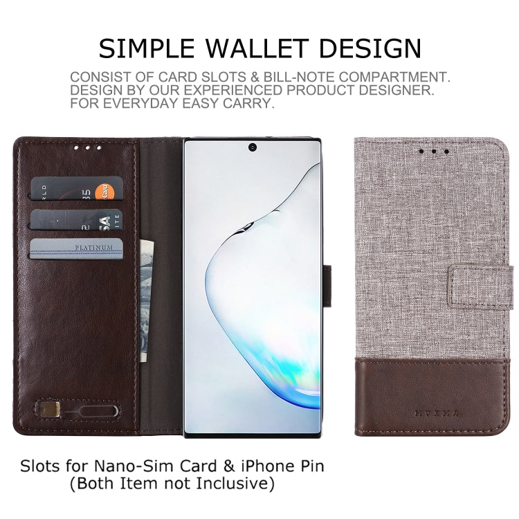 For Galaxy Note 10 Pro MUXMA MX102 Horizontal Flip Canvas Leather Case with Stand & Card Slot & Wallet Function