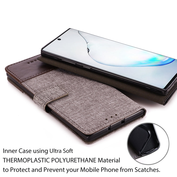 For Galaxy Note 10 Pro MUXMA MX102 Horizontal Flip Canvas Leather Case with Stand & Card Slot & Wallet Function