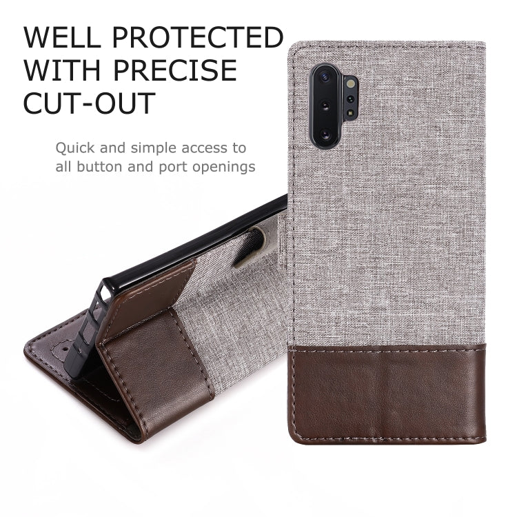 For Galaxy Note 10 Pro MUXMA MX102 Horizontal Flip Canvas Leather Case with Stand & Card Slot & Wallet Function
