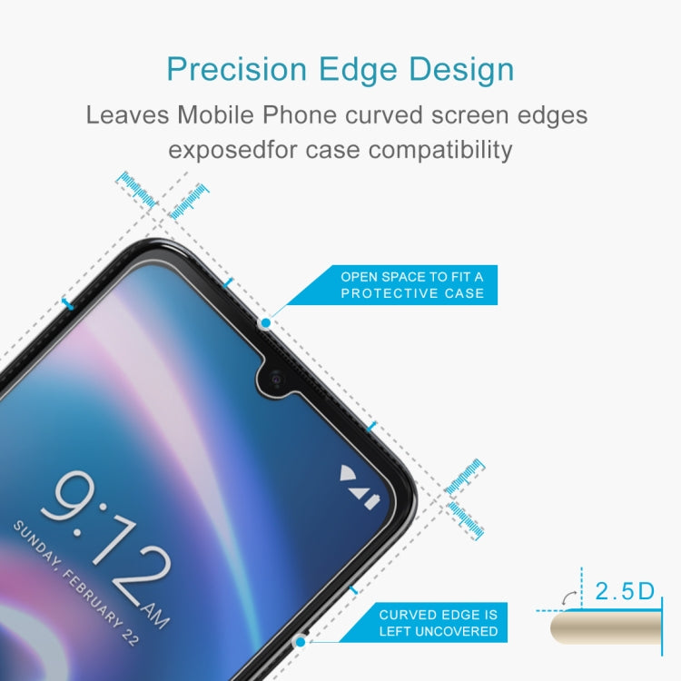 For NUU MOBILE X6 Plus 50 PCS 0.26mm 9H 2.5D Tempered Glass Film