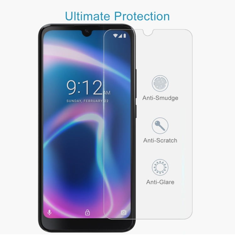 For NUU MOBILE X6 Plus 50 PCS 0.26mm 9H 2.5D Tempered Glass Film