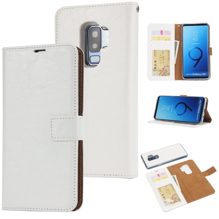 For Samsung Galaxy S9+ Crazy Horse Texture Detachable Magnetic Back Cover Horizontal Flip Leather Case with Holder & Card Slots & Photo Frame & Wallet