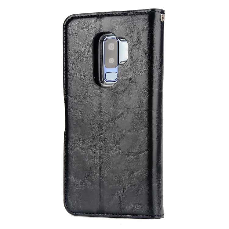For Samsung Galaxy S9+ Crazy Horse Texture Detachable Magnetic Back Cover Horizontal Flip Leather Case with Holder & Card Slots & Photo Frame & Wallet