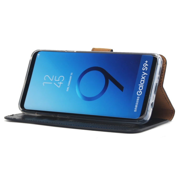 For Samsung Galaxy S9+ Crazy Horse Texture Detachable Magnetic Back Cover Horizontal Flip Leather Case with Holder & Card Slots & Photo Frame & Wallet
