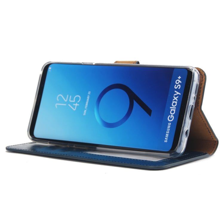 For Samsung Galaxy S9+ Crazy Horse Texture Detachable Magnetic Back Cover Horizontal Flip Leather Case with Holder & Card Slots & Photo Frame & Wallet
