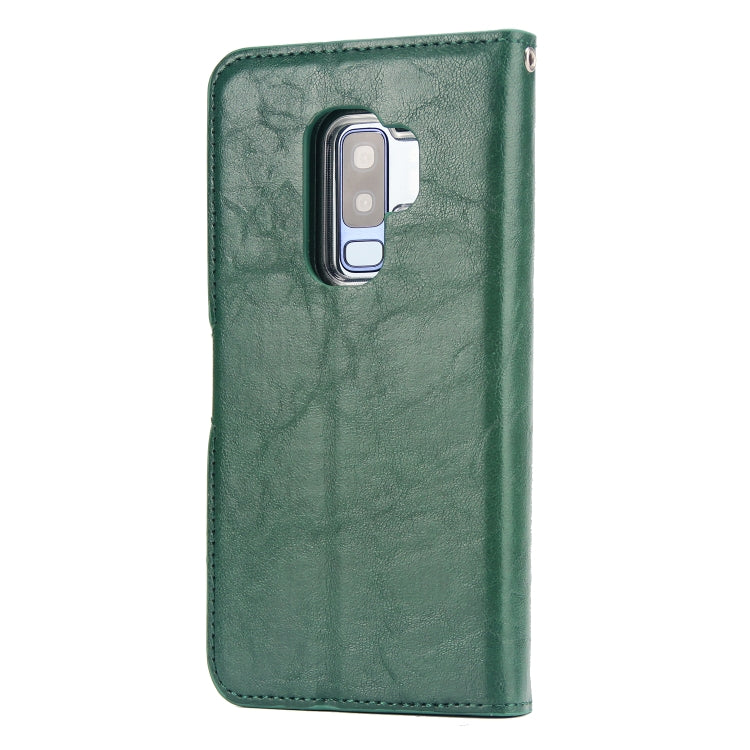 For Samsung Galaxy S9+ Crazy Horse Texture Detachable Magnetic Back Cover Horizontal Flip Leather Case with Holder & Card Slots & Photo Frame & Wallet