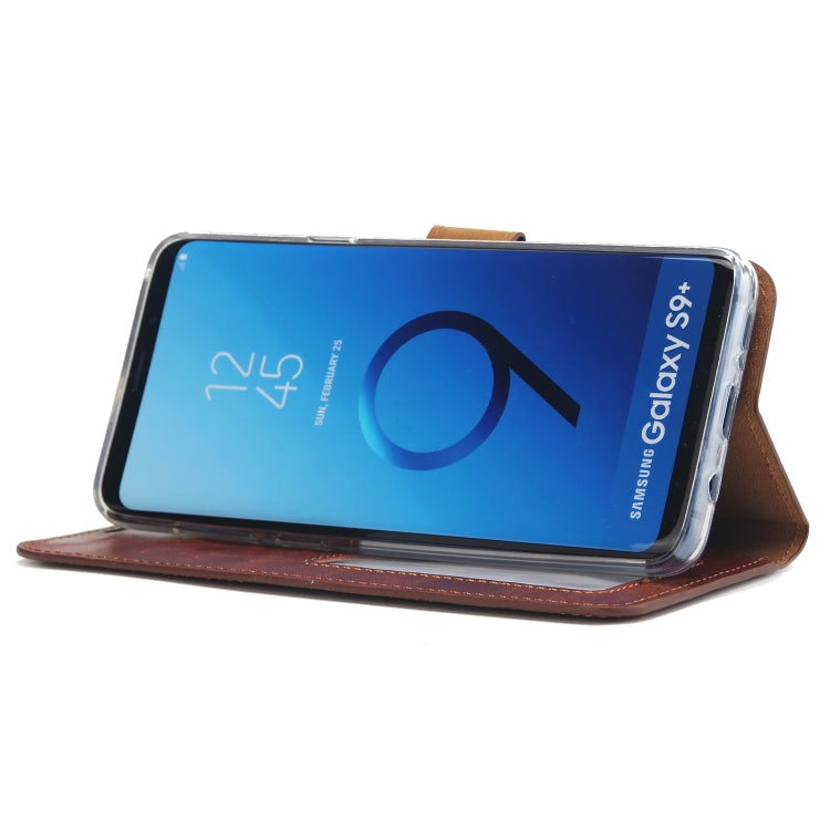 For Samsung Galaxy S9+ Crazy Horse Texture Detachable Magnetic Back Cover Horizontal Flip Leather Case with Holder & Card Slots & Photo Frame & Wallet