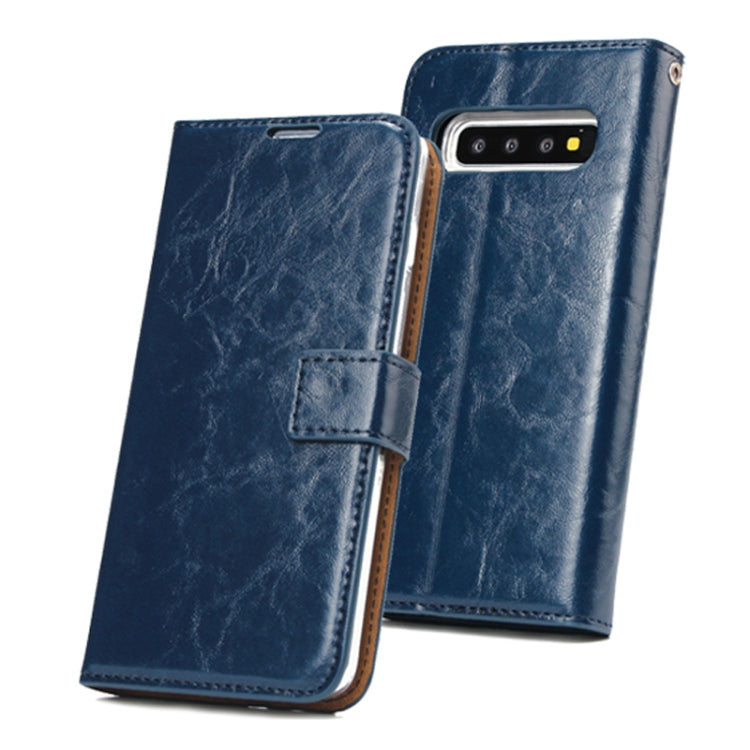 For Samsung Galaxy S10+ Crazy Horse Texture Detachable Magnetic Back Cover Horizontal Flip Leather Case with Holder & Card Slots & Photo Frame & Wallet