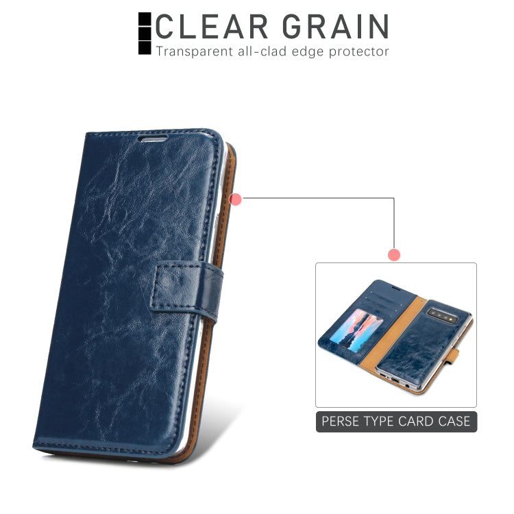 For Samsung Galaxy S10+ Crazy Horse Texture Detachable Magnetic Back Cover Horizontal Flip Leather Case with Holder & Card Slots & Photo Frame & Wallet
