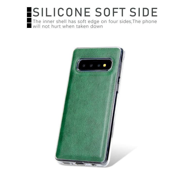 For Samsung Galaxy S10+ Crazy Horse Texture Detachable Magnetic Back Cover Horizontal Flip Leather Case with Holder & Card Slots & Photo Frame & Wallet