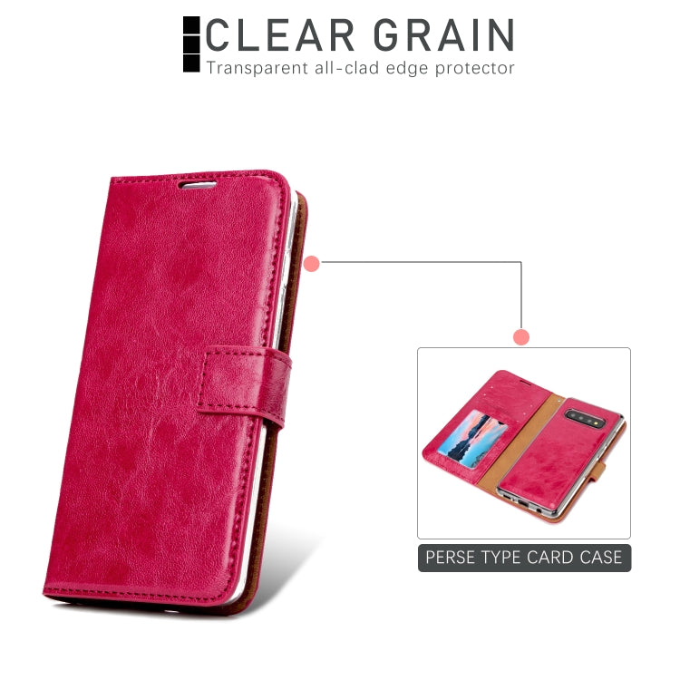 For Samsung Galaxy S10+ Crazy Horse Texture Detachable Magnetic Back Cover Horizontal Flip Leather Case with Holder & Card Slots & Photo Frame & Wallet