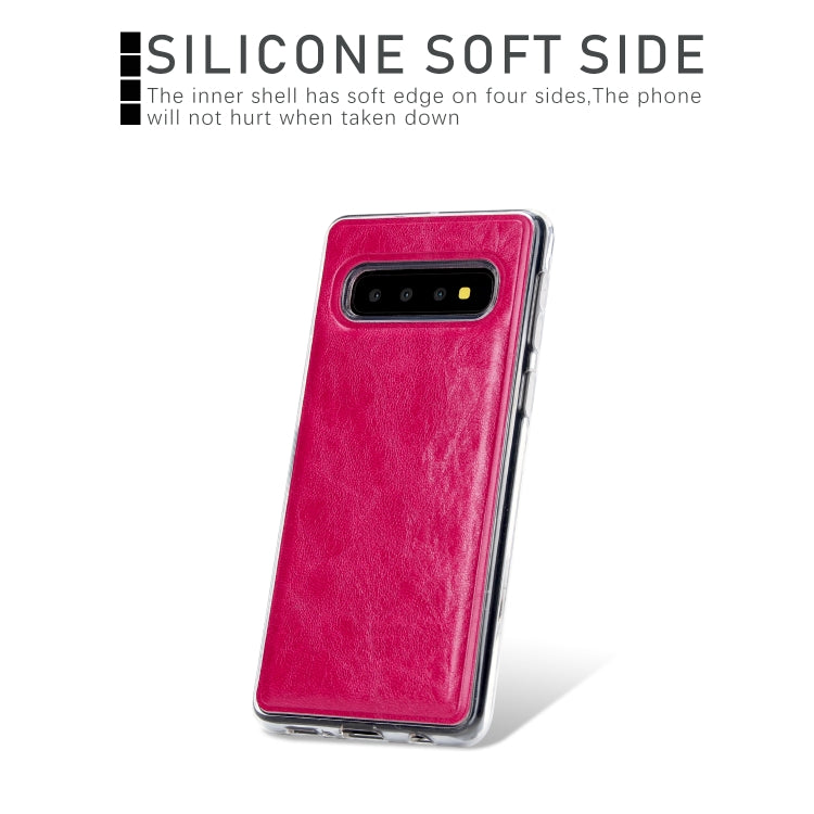 For Samsung Galaxy S10+ Crazy Horse Texture Detachable Magnetic Back Cover Horizontal Flip Leather Case with Holder & Card Slots & Photo Frame & Wallet