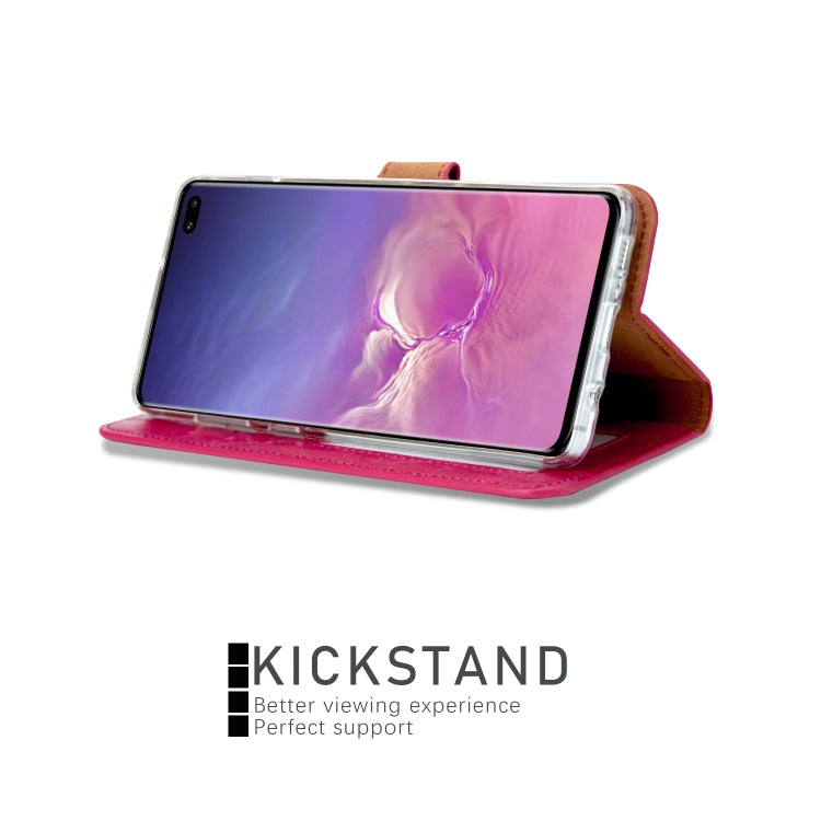 For Samsung Galaxy S10+ Crazy Horse Texture Detachable Magnetic Back Cover Horizontal Flip Leather Case with Holder & Card Slots & Photo Frame & Wallet