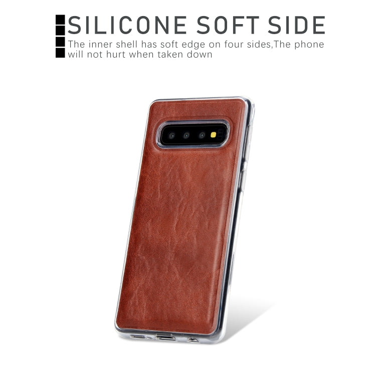 For Samsung Galaxy S10+ Crazy Horse Texture Detachable Magnetic Back Cover Horizontal Flip Leather Case with Holder & Card Slots & Photo Frame & Wallet