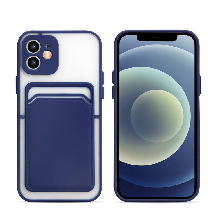 For iPhone 11 Pro Skin Feel TPU + Frosted Translucent PC Shockproof Protective Case with Card Slot