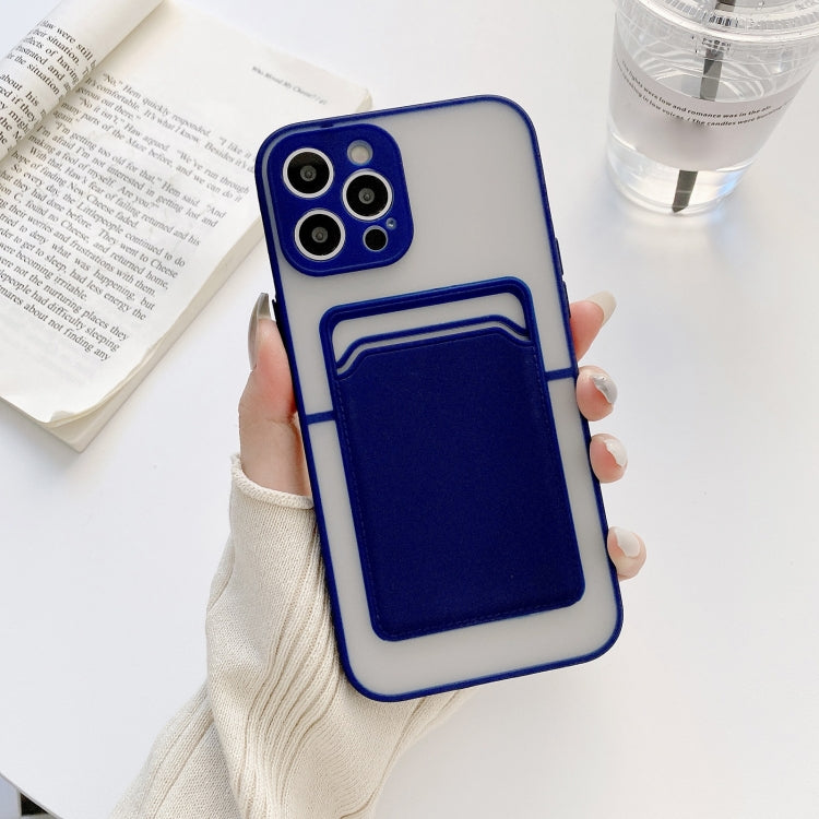 For iPhone 11 Pro Skin Feel TPU + Frosted Translucent PC Shockproof Protective Case with Card Slot