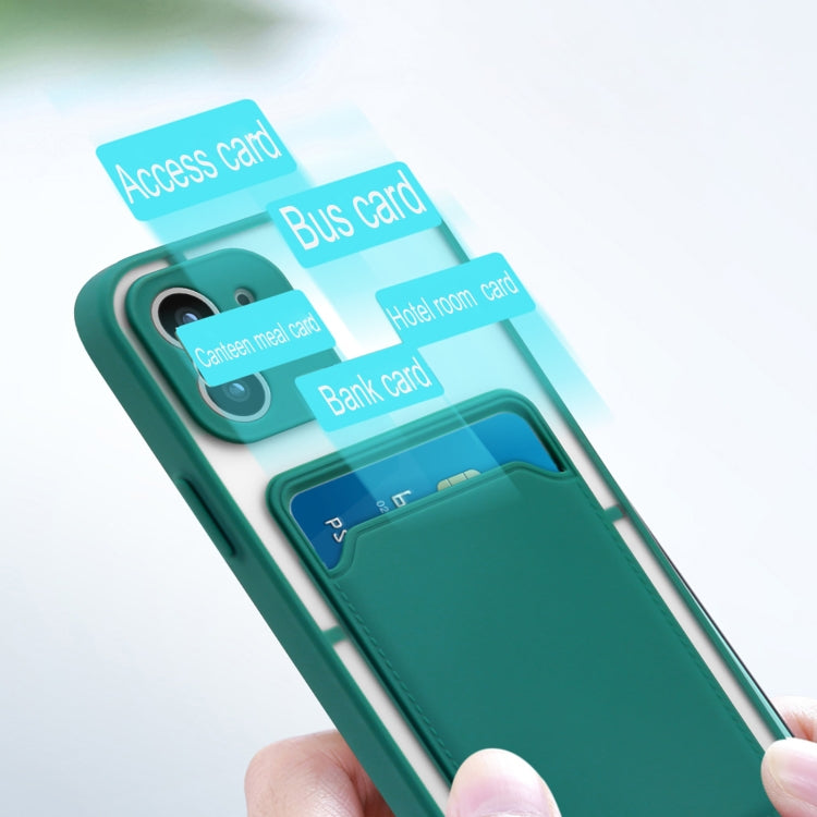 For iPhone 11 Pro Skin Feel TPU + Frosted Translucent PC Shockproof Protective Case with Card Slot