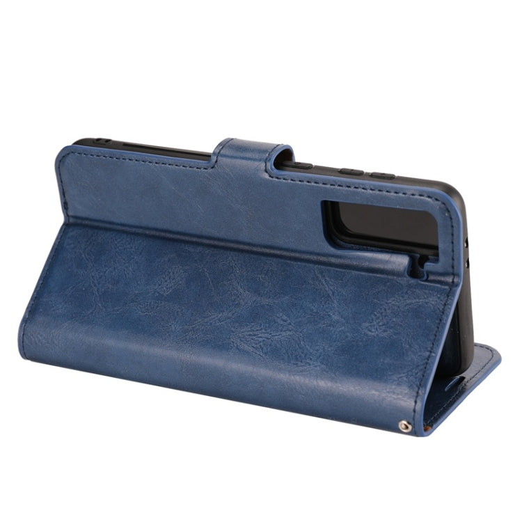 For Samsung Galaxy S21 5G Crazy Horse Texture Detachable Magnetic Back Cover Horizontal Flip Leather Case with Holder & Card Slots & Photo Frame & Wallet