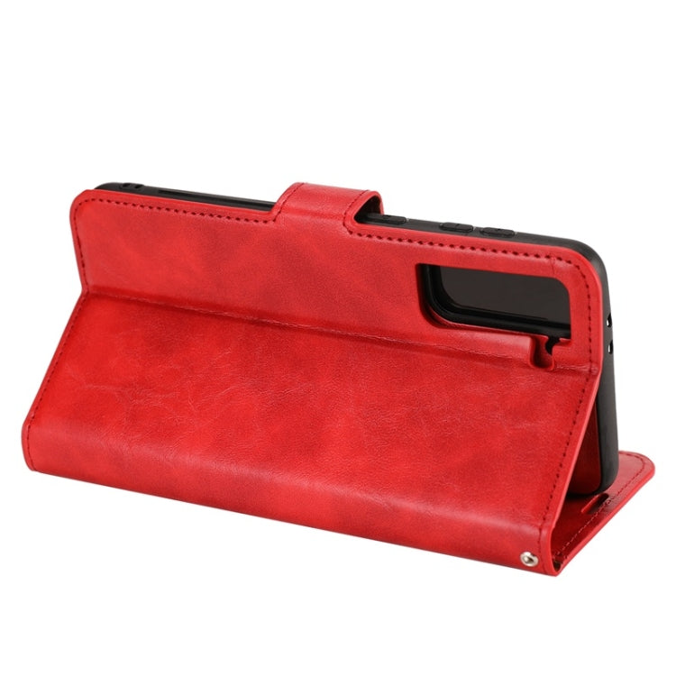 For Samsung Galaxy S21 5G Crazy Horse Texture Detachable Magnetic Back Cover Horizontal Flip Leather Case with Holder & Card Slots & Photo Frame & Wallet