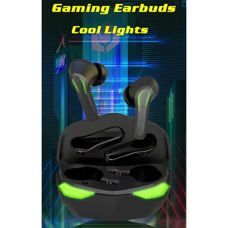 D17 E-sports Gaming Bluetooth Earphone with Breathing Light & Charging Box, Supports HD Calls