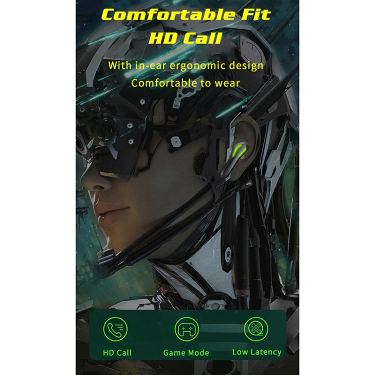 D17 E-sports Gaming Bluetooth Earphone with Breathing Light & Charging Box, Supports HD Calls