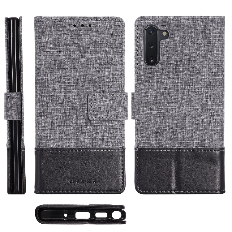 For Galaxy Note 10 MUXMA MX102 Horizontal Flip Canvas Leather Case with Stand & Card Slot & Wallet Function