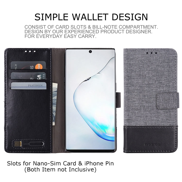 For Galaxy Note 10 MUXMA MX102 Horizontal Flip Canvas Leather Case with Stand & Card Slot & Wallet Function
