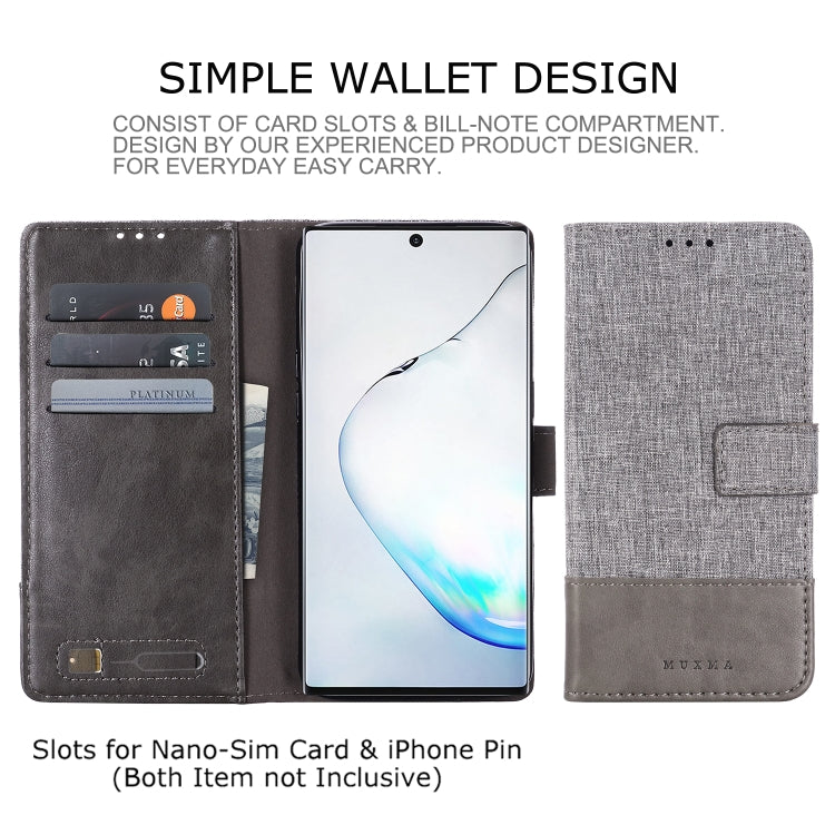 For Galaxy Note 10 MUXMA MX102 Horizontal Flip Canvas Leather Case with Stand & Card Slot & Wallet Function